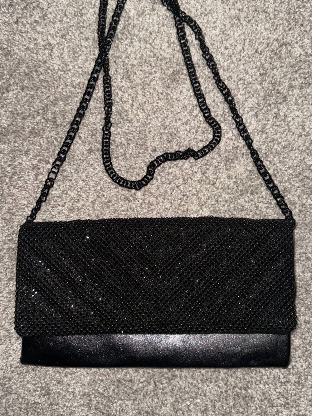 Steve Madden Rhinestone Evening Bag Chain Strap Clutch